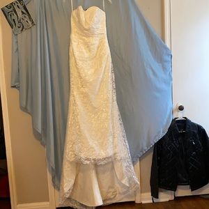 Ivory strapless bridal gown